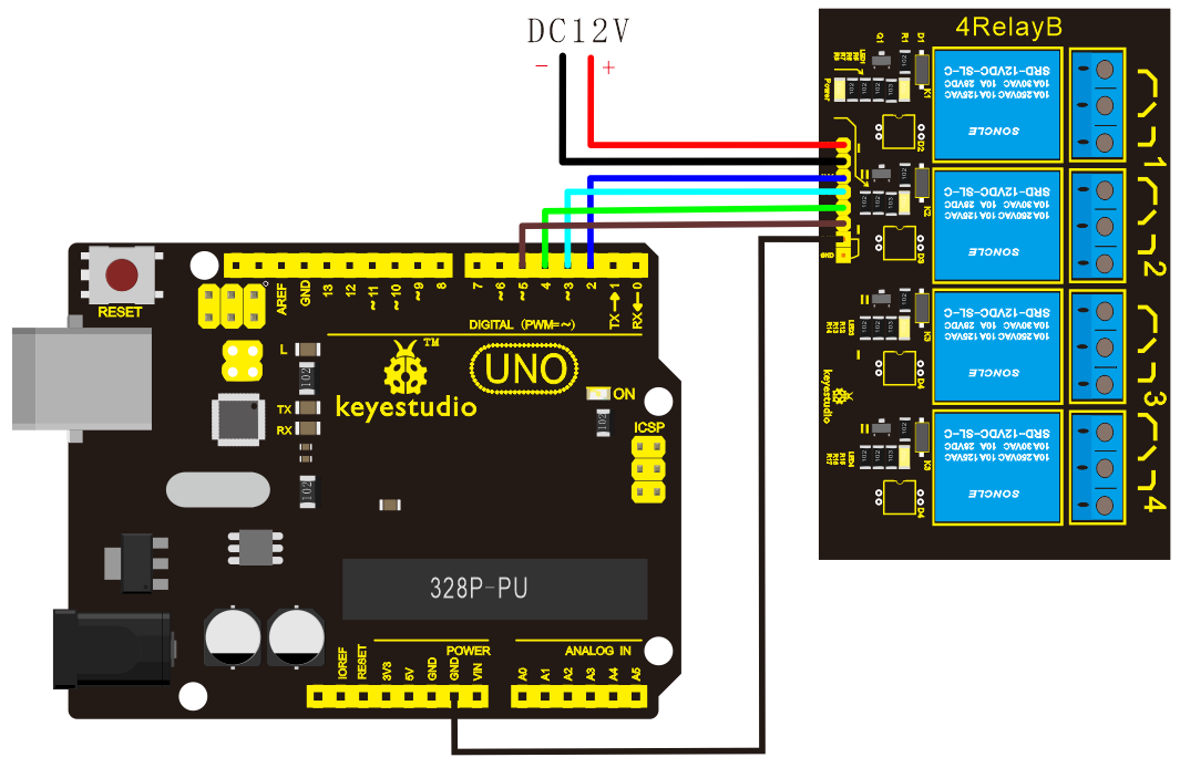 Keyestudio 4-channel Relay Module-connection diagram.png